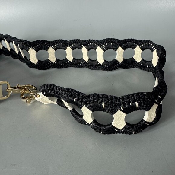 NWOT STRATHBERRY Crochet Strap In Ivy Leather with Black Thread - Picture 2 of 10